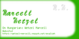 marcell wetzel business card